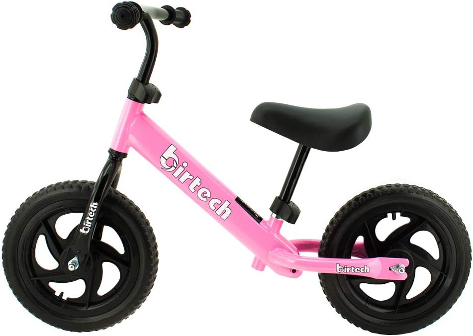 Balance Bike for 2,3,4,5,6 Year Old Girls No Pedal Toddler Bike Sport Training Bicycle for Kids with 12โโ Wheels, Adjustable Handlebar and Seat, EVA tires, lightweight carbon steel (Pink)