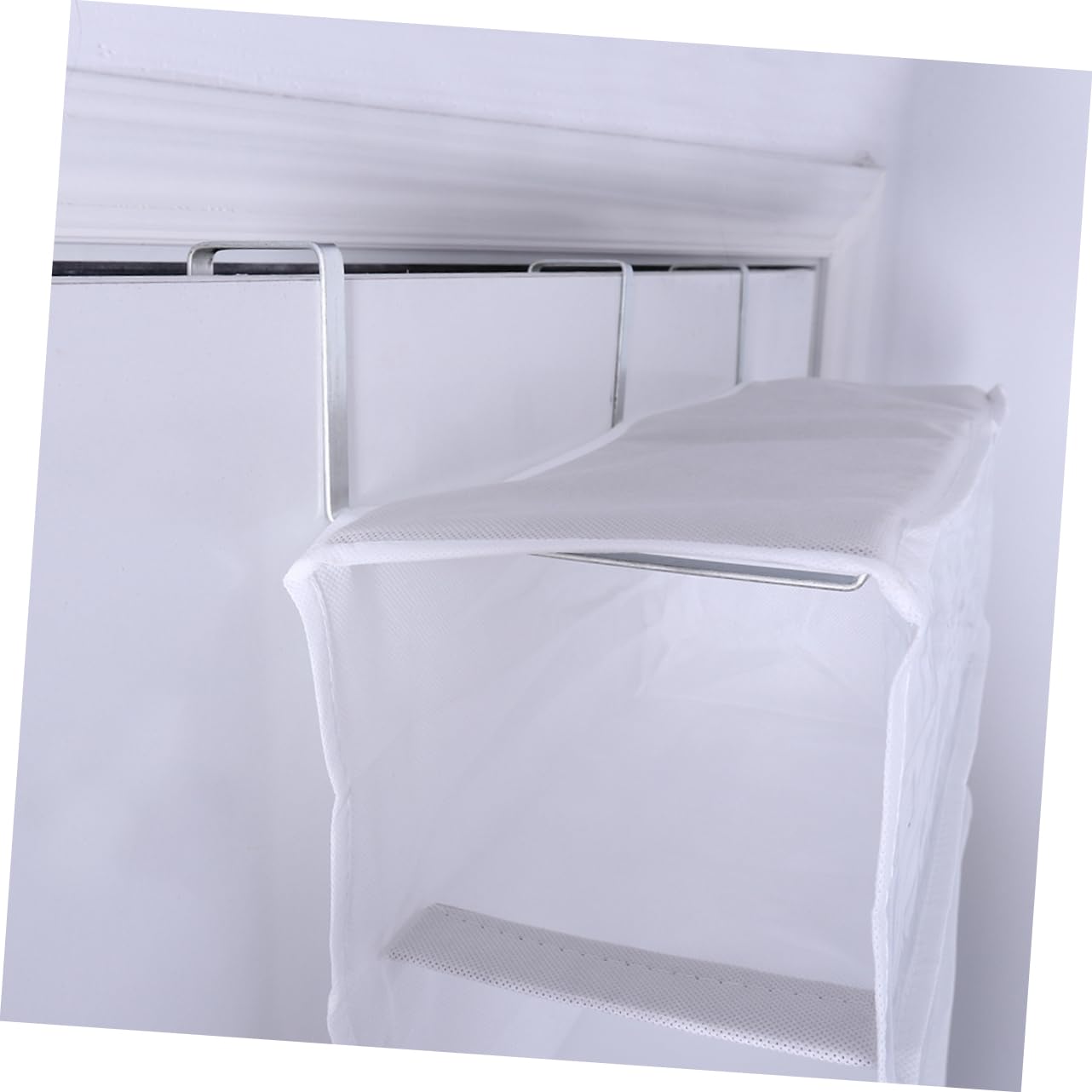 Hohopeti Organizador de Zapatos para Puerta 26 Bolsillos, Blanco, Colgador Gancho, Ahorro de Espacio para Armario y Dormitorio, 2 Piezas