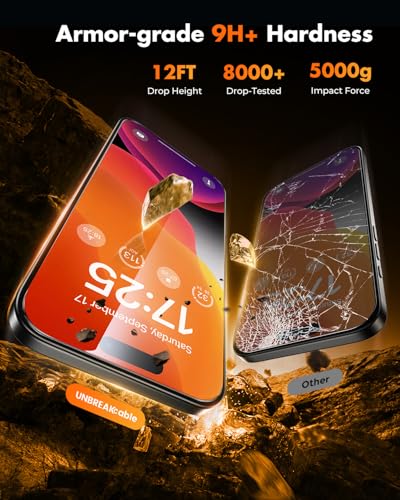 Image of UNBREAKcable for iPhone 15 Screen Protector [Quick-Installation Box] 3-Pack 9H+ Hardness Shatterproof Tempered Glass [99.99% HD Clear] [Case Friendly] [Bubble Free] for iPhone 15 6.1 inch