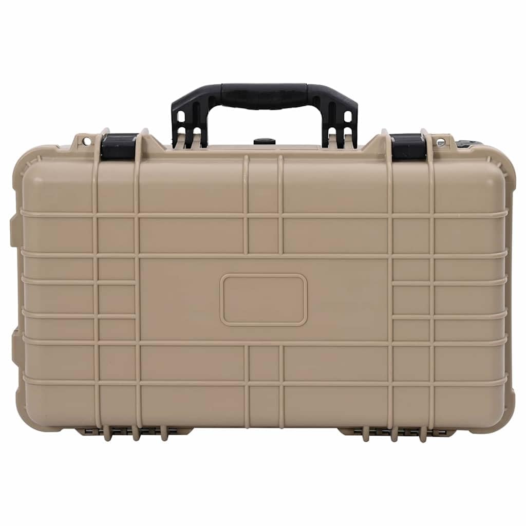 Twarda walizka piaskowa 56 x 35 x 23 cm z polipropylenu i ABS z rolkami, wodoszczelna, odporna na uderzenia, wyściełana, do elektroniki, aparatu, akcesoriów, transportu, ochrony, wnętrz