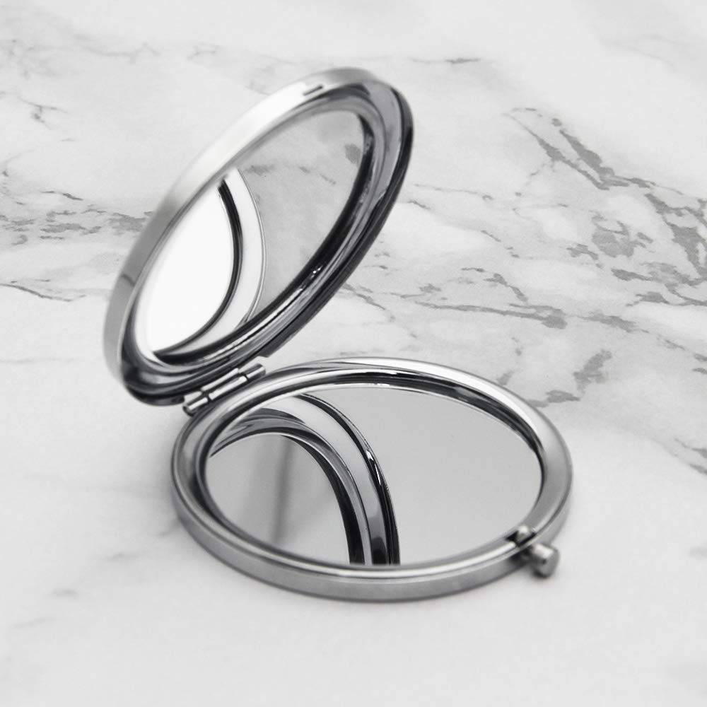 Personalized Compact Mirror for Girl Birthday Christmas Valentine's Day Wedding Anniversary Mother's Day Customized Gift for Her Mum Bridesmaid Friend (Elk)