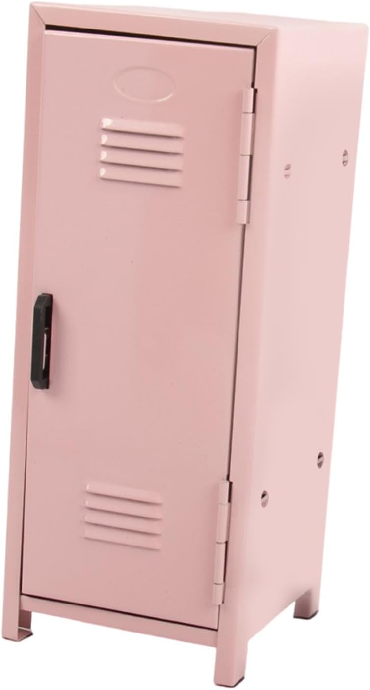 SECRET DESIRE Small Desktop Locker Cute Decorative Girls Lockbox for Cards Keys Stationery Pink