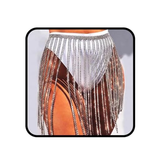 Sethain Boho Taillenkette Silber Quaste Strass Ketten Bauch Kristall Kette Bikini Körperzubehör Schmuck für Frauen und Mädchen