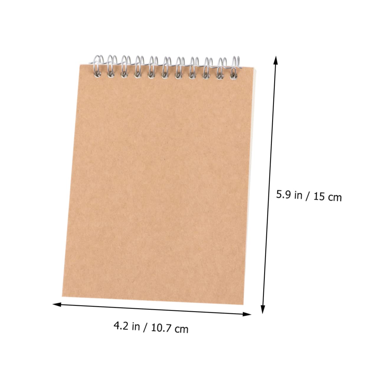 NUOBESTY Kraft Notizbuch 12 Stück A6 Braun Papier Spiralheft für Schule