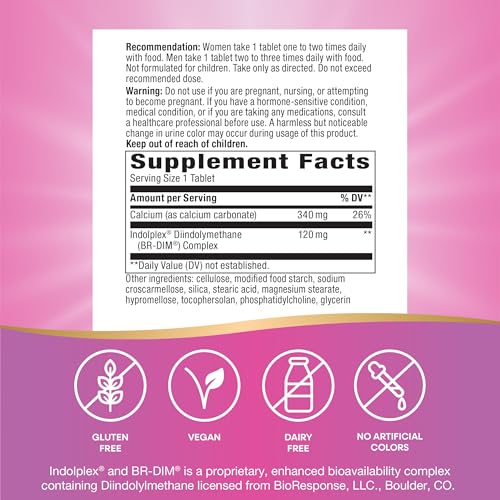 Nature's Way Estrobalance, Absorbable BR-DIM, Vegan, 60 Tablets - image 5