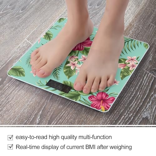 Báscula Digital de Baño con Diseño Tropical y Vidrio Templado miniatura 5