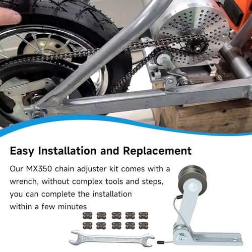 Image of EOPOAYI MX350 Chain Tensioner Adjuster Replacement for Razor MX400 SX350 ZR350 Dirt Rocket Bike RSF350 Pocket Mod Electric Scooter Moped Heavy Duty Parts with Master Links