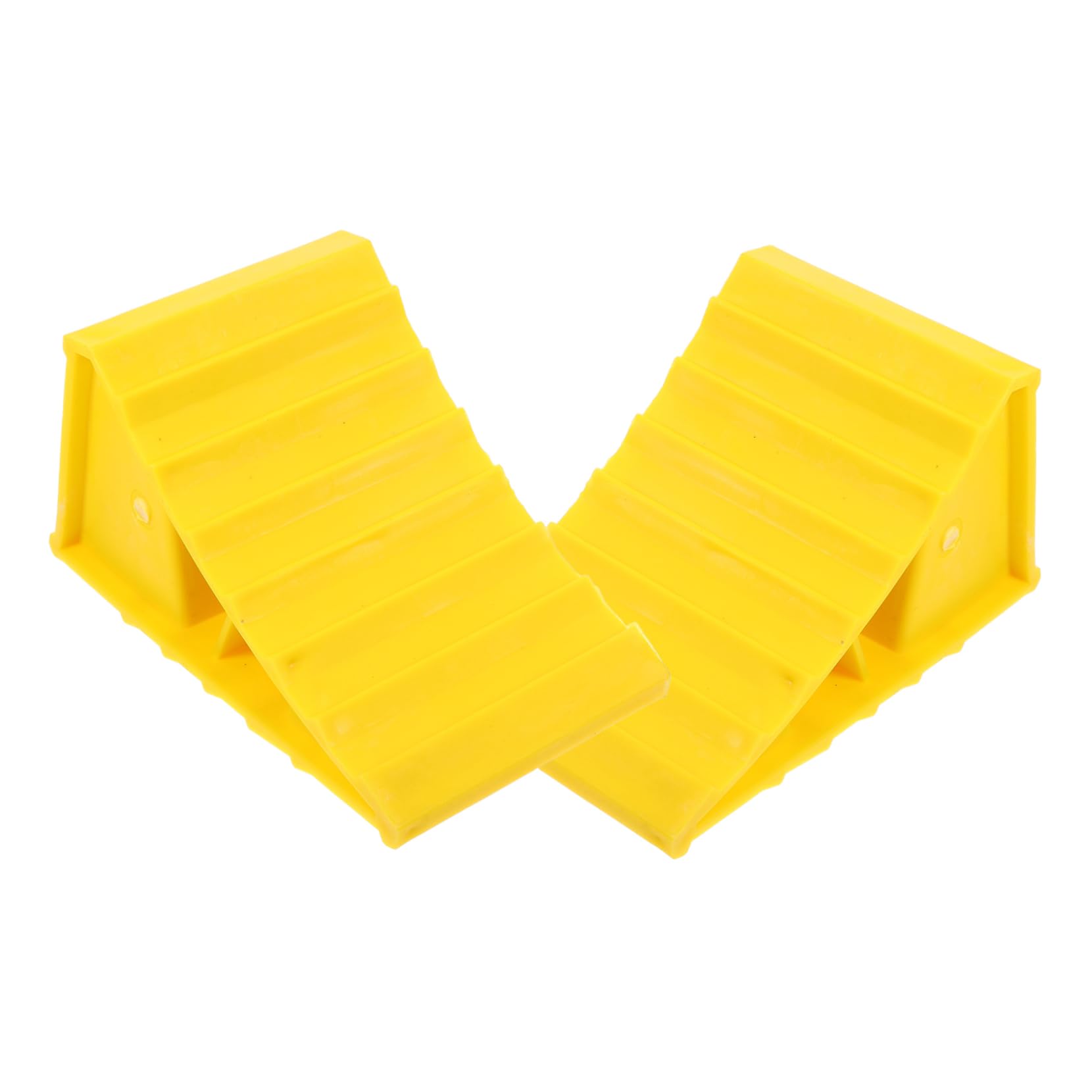 Ciieeo 5 Series Cuña De Neumático RV Calzo De Rueda Pesado Universal Se Detiene Deber Campistas Accesorios Largo Caravanas Almohadillas Cuñas para Ruedas Cámping Abs Amarillo 2 Piezas X 5