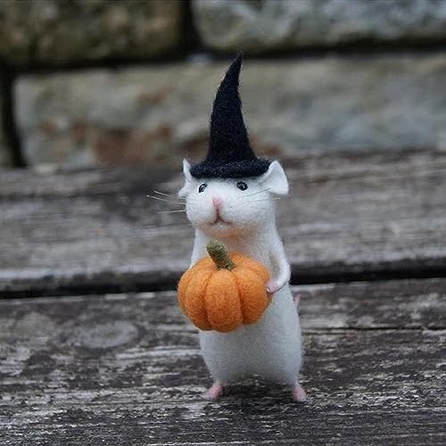 DABATO-Halloween-Mouse-with-A-Pumpkin-2024-New-Cute-Handmade-Wool-Felt-Christmas-Mouse-Ornament-Needle-Felted-Pumpkins-Animals-Decoration-Christmas-Home-Decoration-Gifts-B DABATO Halloween Mouse with A Pumpkin 2024 New Cute Handmade Wool Felt Christmas Mouse Ornament Needle Felted Pumpkins Animals Decoration Christmas Home Decoration Gifts B
