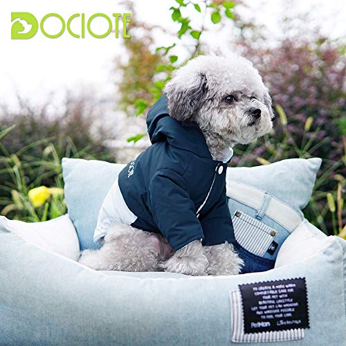 Small Dogs Coat Cozy Warm Hoodie Pet Clothes Warm Puppy Jacket For Cold Weather Cute Dog Apparel Comfortable Stylish Cotton Puppy Winter Coats With Hooded For Dogs Walking Hiking Travel Blue Xl #TOP4