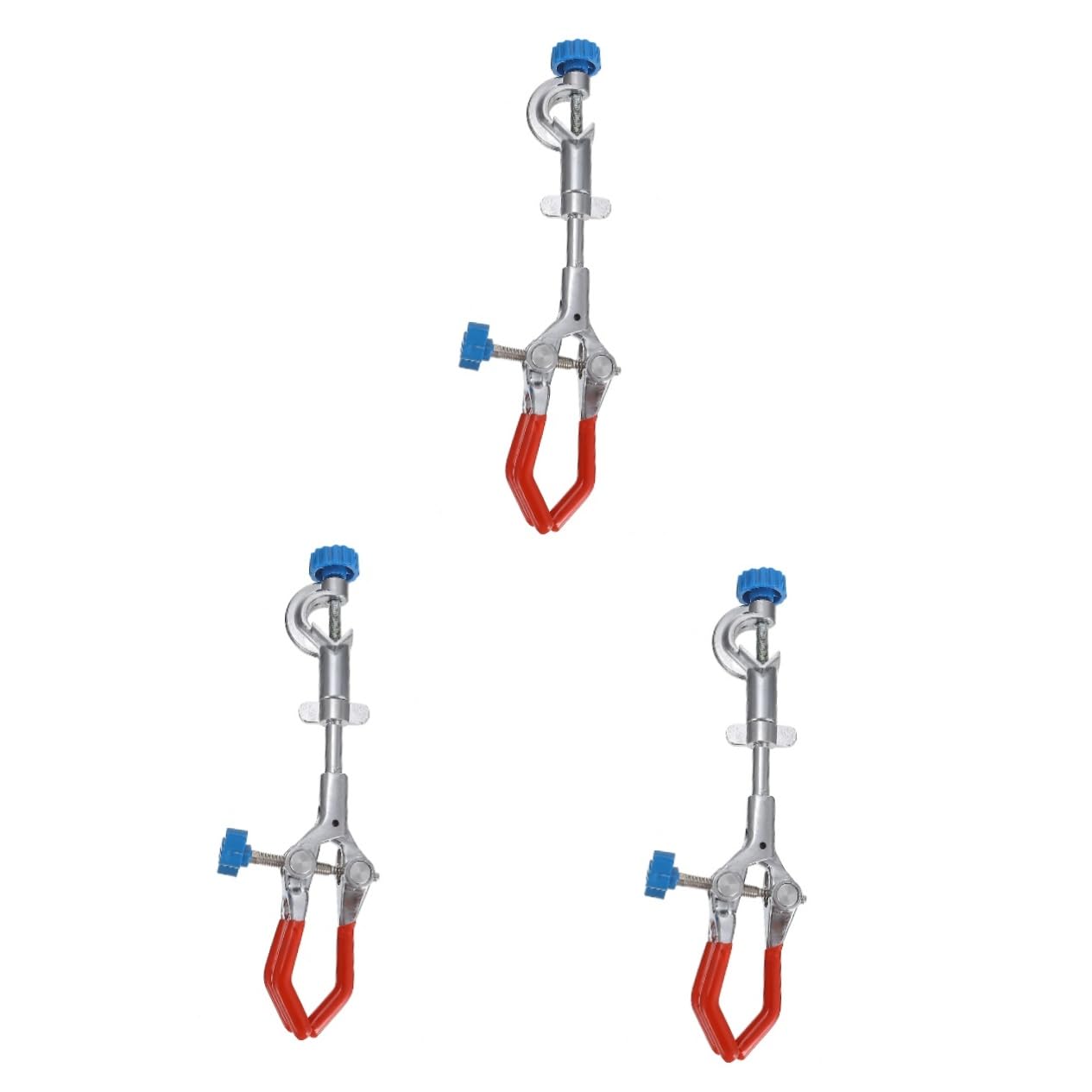 PRETYZOOM 3 Pcs Lab Stand Clamp Holder Three-claw Clamp for Laboratory Anti-slip Claws