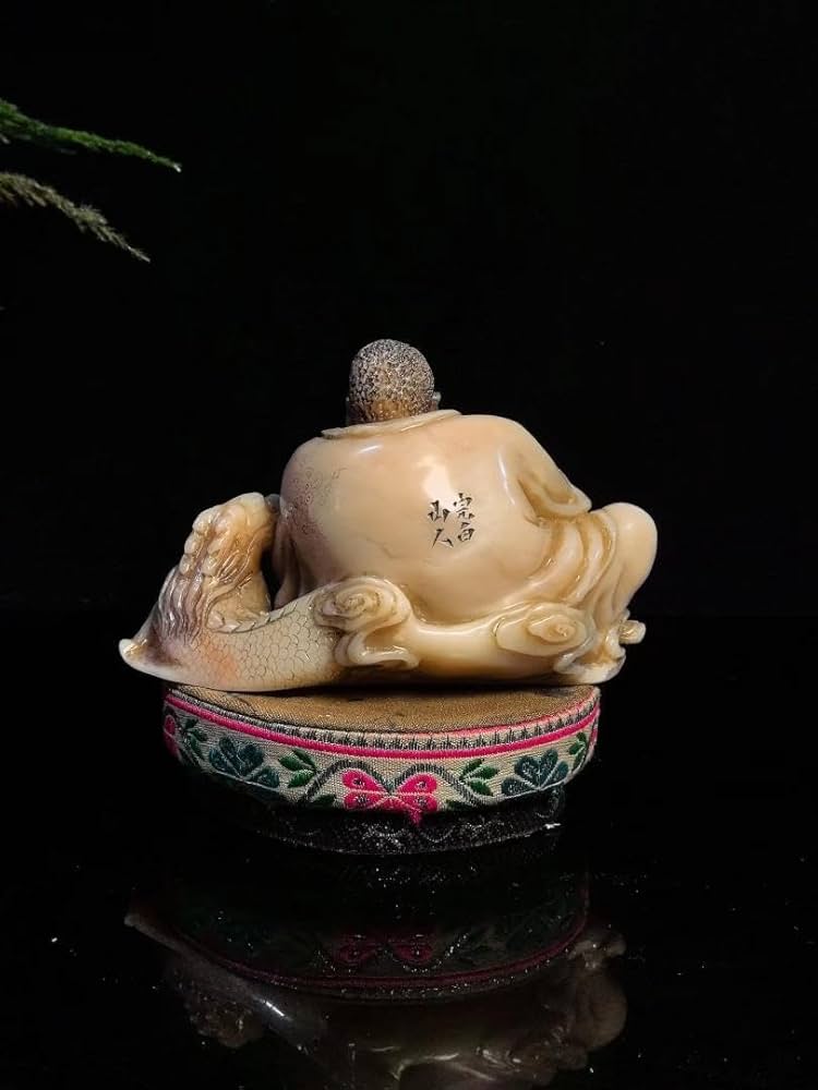 中国古美術・ 降龍羅漢・寿山石極品水晶銀田黄の印鑑・摆件・文房具・置物・賞物・書 Amazon.co.jp: 中国古美術 降龍羅漢寿山石極品水晶銀田黄の印鑑