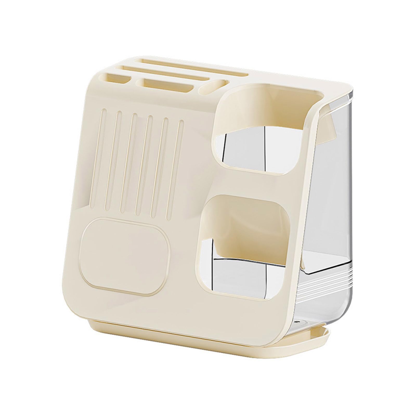 Woedpez Sturdy Cutlery Holder with Ventilated Base, Leakproof Design for Hygienic Storage & Quick Water Drainage Kitchen Organizers