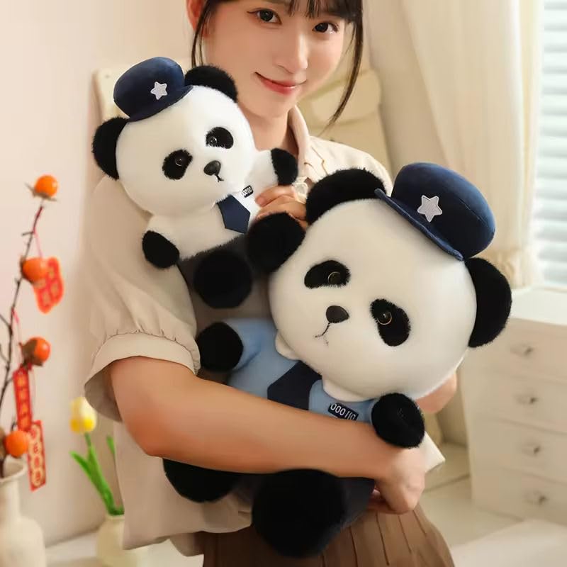 Image of Hug n Feel Police Panda Soft Toy for Kids, Premium Plush Stuffed Animal with Sky Blue Uniform, Non-Toxic & Washable, for Boys and Girls (35 cm)