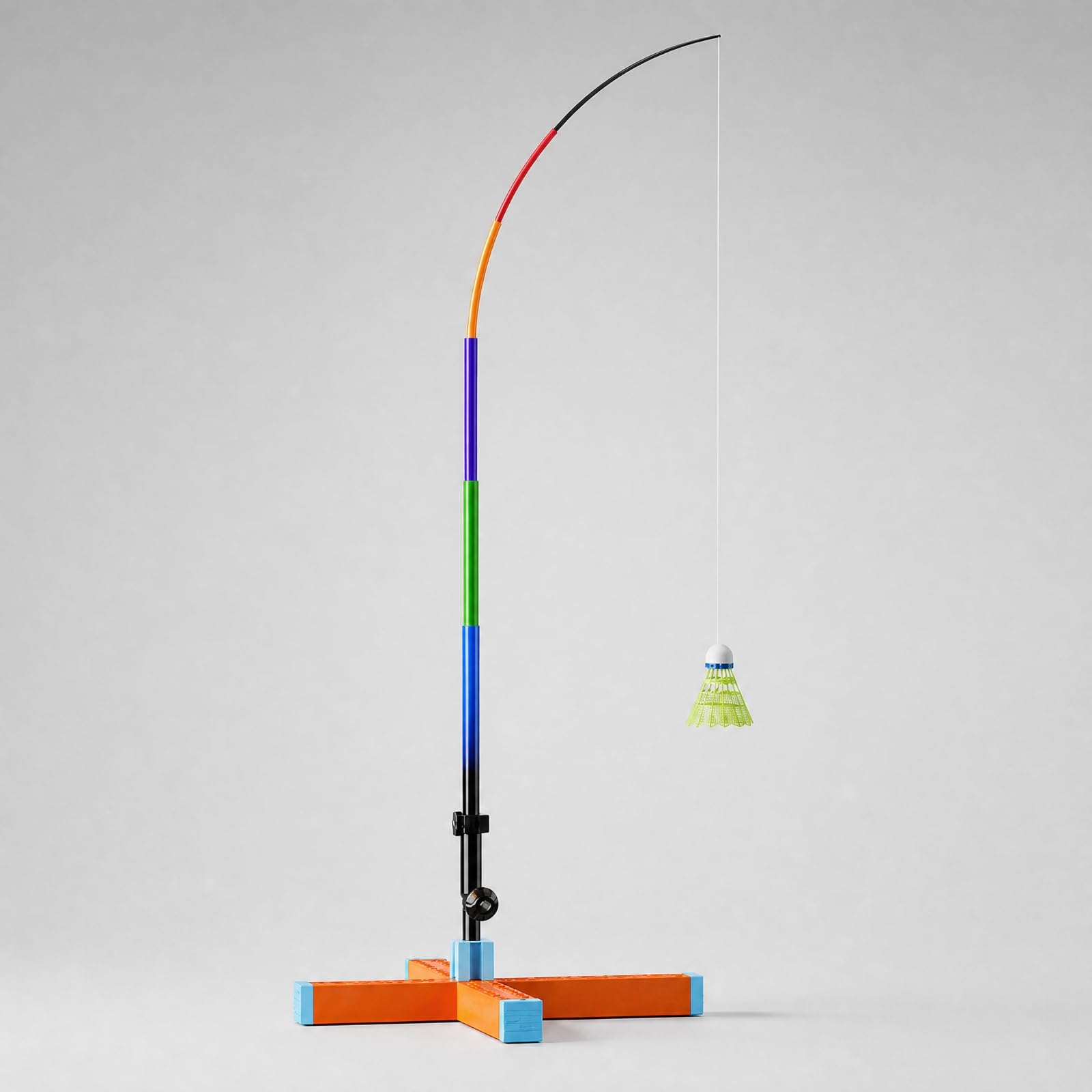 harayaa Entrenador Bádminton con Raqueta y Cordón Elástico Portátil Plástico y Nailon Estable Resisn Al Viento para Adultos, Patio
