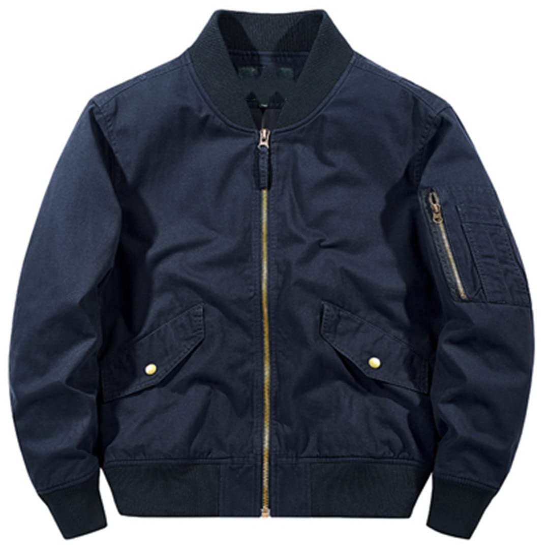 Veste bomber homme noire fermeture éclair et coupe ajustée M - 8