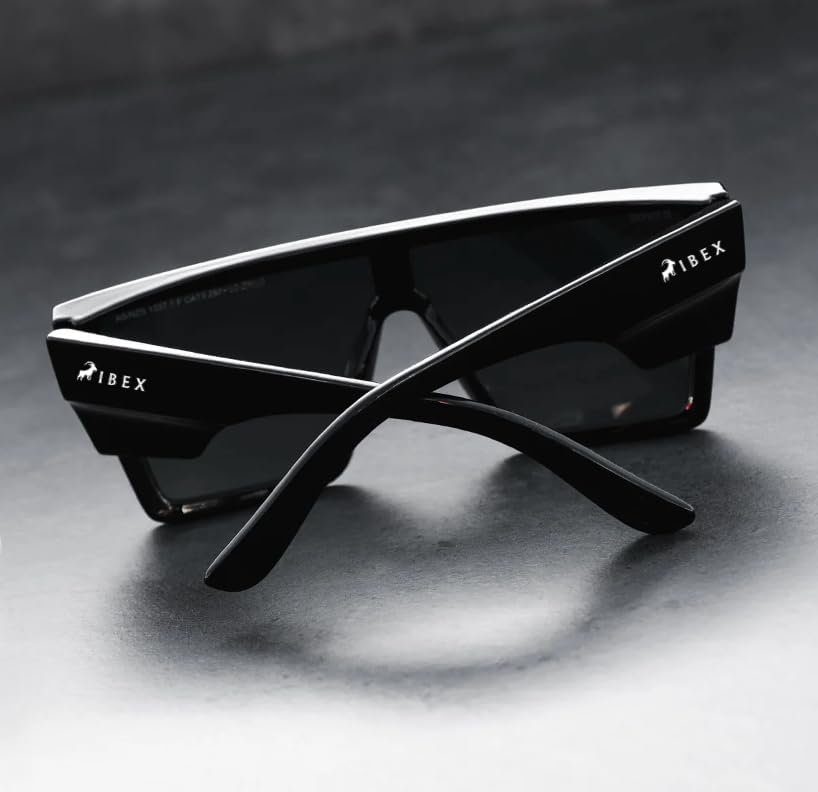 IBEX The LAYBACK Safety Sunglasses, ANSI Z87+ Certified, Shatter-proof, Ultra UV 400 Protection, Black Lenses, Flexible Black Frame, Men, Women, Outdoor/Sports, Surf, Construction, Work, PPE - Image 3