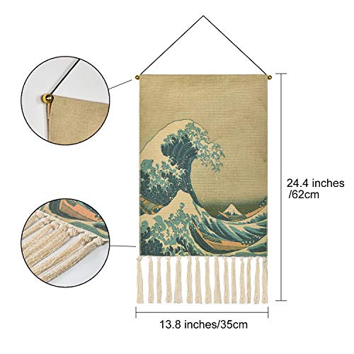 Tapeçaria japonesa ondulada Great Wave Off Kanagawa Tapeçaria onda oceano Tapeçarias Katsushika Hoku