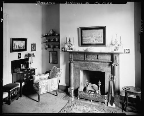 HistoricalFindings Photo: Tyrconnell,Wye Plantation,fireplaces,Chairs,MD,Maryland,Architecture,South,c1930