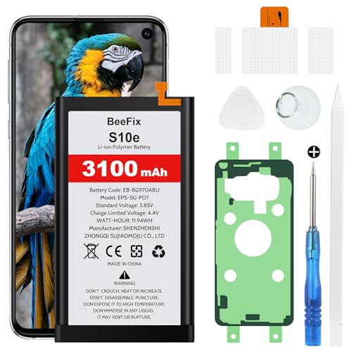Beefix Batería para Samsung Galaxy S10E SM-G970F: EB-BG970ABU 3100mAh Batería de reemplazo de polímero Li-Polymer de Alta Capacidad con Herramientas de reparación Profesional