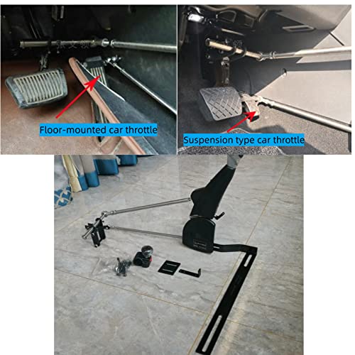 YANGG Hand Controls Driving Car Feet Disabled Handicap Aid Equipment Handle Driver Help Gas/Brake Pedals Assist Device Kit with Steering Wheel Spinners All Steel Main Body (Regular Type) - Thumbnail 5
