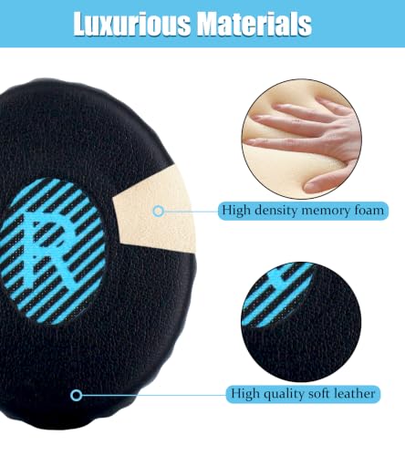 Replacement Ear Pads Compatible with Bose OE2 Headphones | Black + blue/high-density sound-isolating soft ear pads, protein leather material miniatura 3