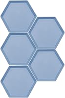 Vista 11 de INCAUCA Paquete de 5 mini platos ligeros de paja de trigo de 6 pulgadas, platos de postre hexagonales reutilizables, platos pequeños, platos