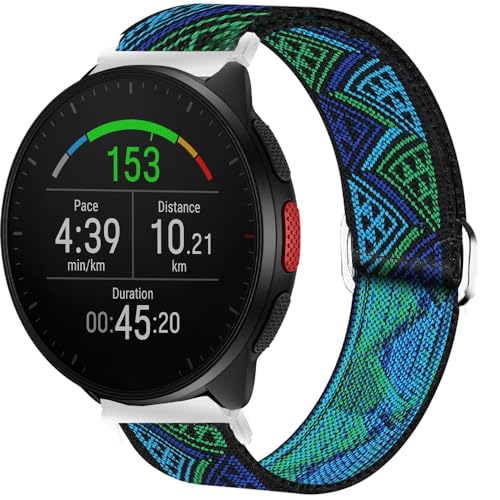Bracelet nylon extensible Polar 20mm réglable pour le sport et le quotidien