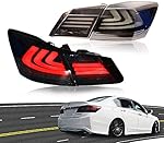 MOSTPLUS Smoke Tinted LED Tail Lights Rear Brake Lamp Compatible for HONDA Accord 2013 2014 2015 Set of 2