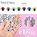 TOAOB 210pcs 15mm Plastic Wiggle Eyes with Eyelashes Googly Eyes Self Adhesive Assorted Colors Craft Stickers Eyes for DIY Arts Scrapbooking Decoration