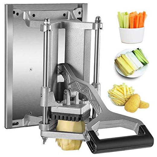 VEVOR Commercial French Fry Cutter 3/8 Inch Blade Potato Fry Cutter Wall-mounted or Tabletop Potato Cutter with Wall Bracket for Potatoes Carrots Cucumbers
