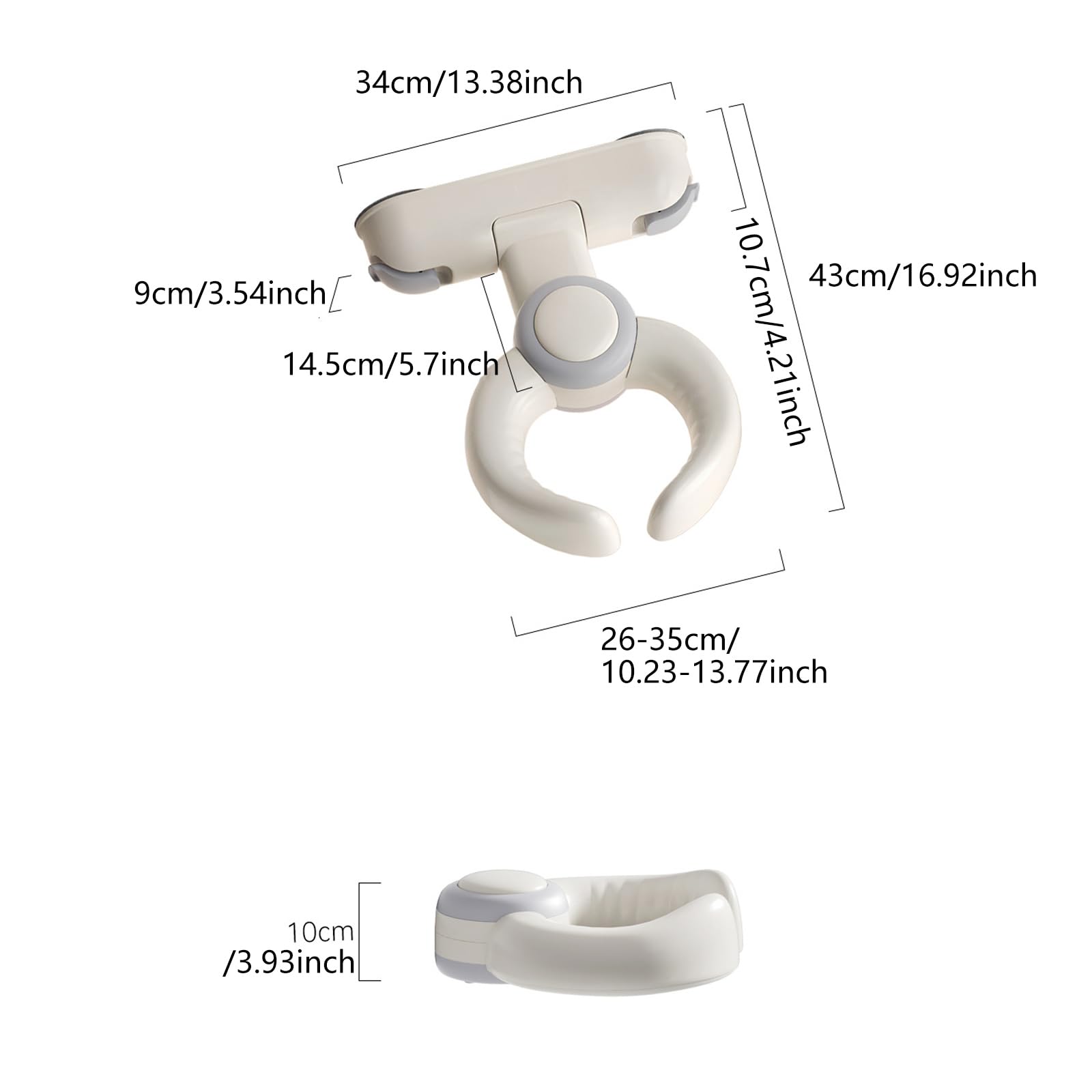 Faltbarer Baby-Badewannensitz für stehende Dusche, sicheres ergonomisches Design, Kleinkind-Badehilfe 6-36 Monate, Kleinkinder, faltbare Babywanne