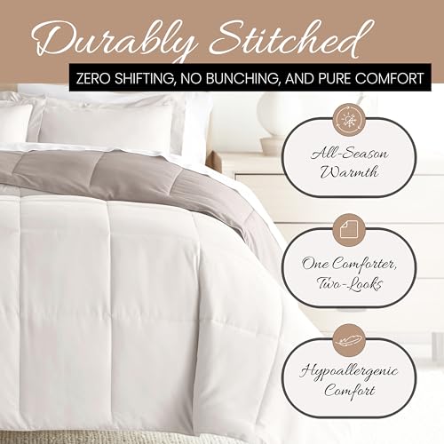 Linen Market Reversible King Size Comforter Set (3 Piece) - Bring Luxury Home with Our Soft and Lightweight Down Alternative Comforter King Set - This Includes Your King Comforter and 2 Pillow Shams by Linen Market - Image 3