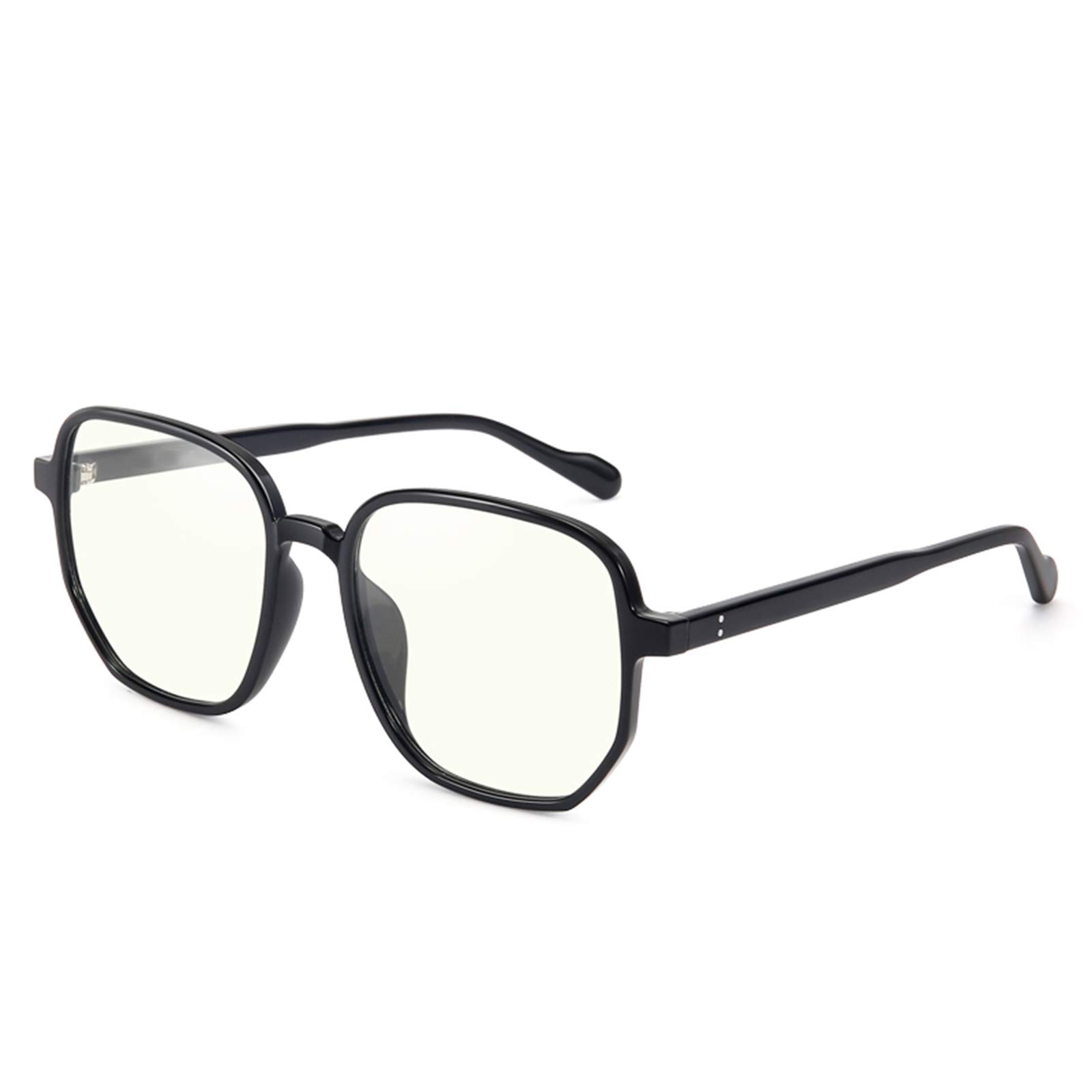 Okulary komputerowe mężczyźni antyrefleksyjne okulary ochronne antyrefleksyjne damskie okulary retro niebieskie oprawki okulary przezroczyste oprawki C