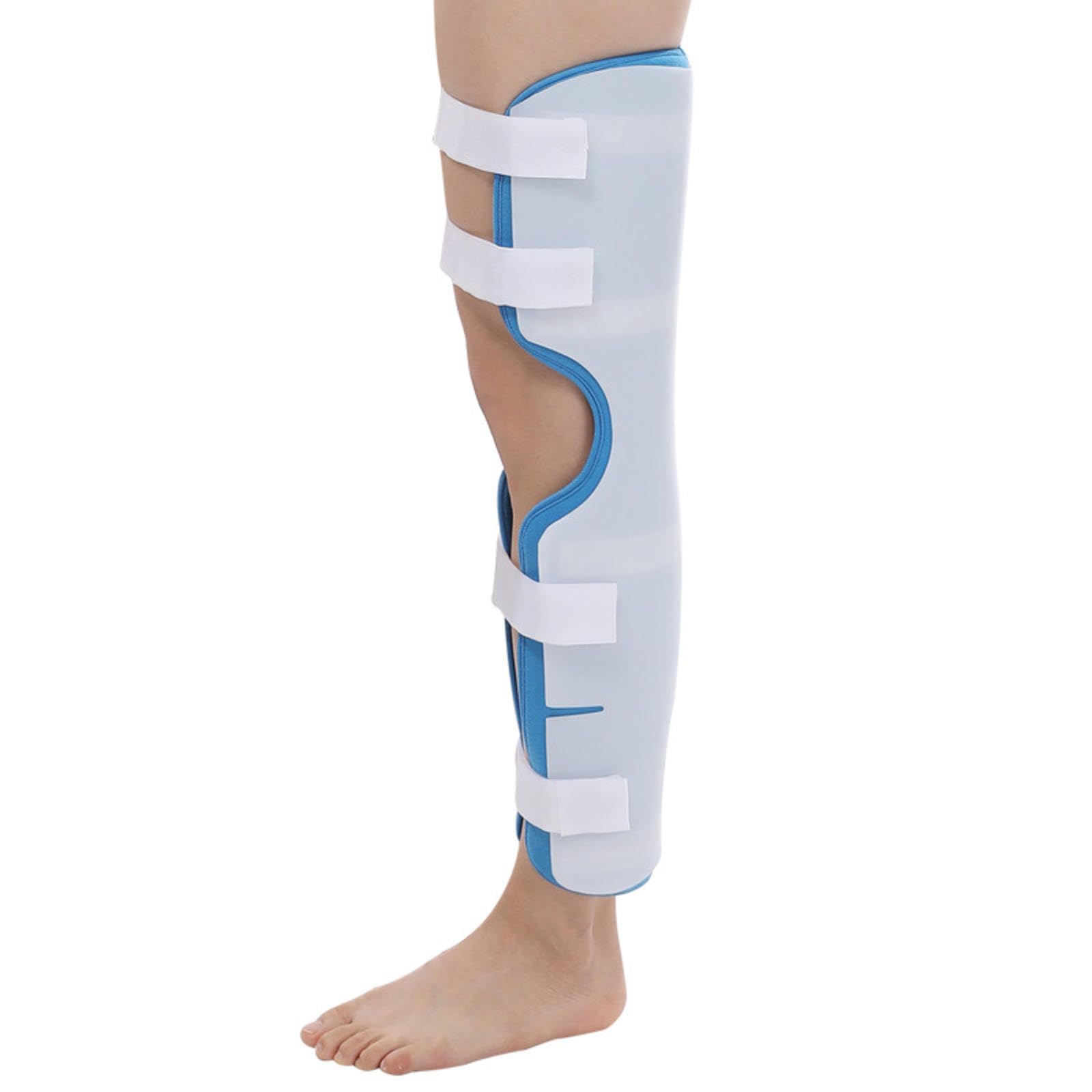 Stecca per Ginocchio Unisex, Immobilizzatore per Ginocchio con Fodera Morbida per Uomo Donna, Ginocchiera Post Operatoria Regolabile per Recupero ACL, PCL, McL, Strappo e Frattura,L(170-180cm)