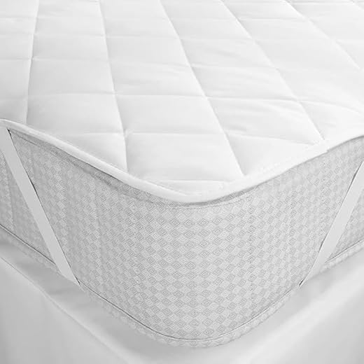 Intrecci Topper Singolo, Topper Imbottito 90x200 cm, Trapuntatura a Quadri, Lavabile in Lavatrice, Anallergico, Igienico, con Angoli Elastici, più Comfort per il Letto, Sonno Confortevole.