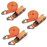 【Multifuncional】- El mecanismo de trinquete de las correas de amarre ofrece durabilidad y seguridad para transportar una variedad de objetos. Ate de forma segura su motocicleta, bicicleta, kayak, UTV, bote, ATV, cajas, bote, refrigerador y otra carga a través de remolques o portaequipajes para el techo del automóvil.