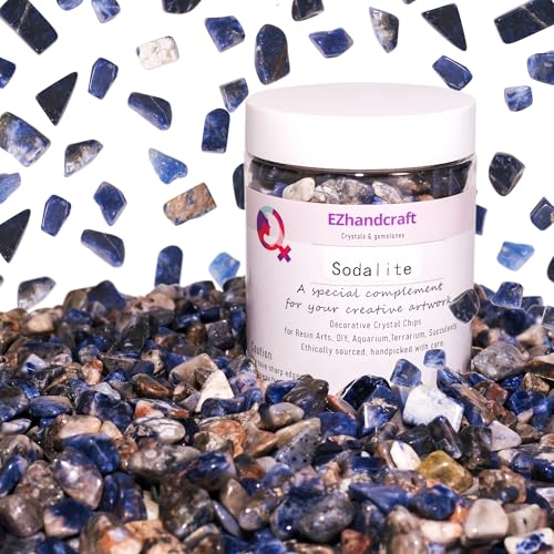Image of Sodalite Crystal Chips Bulk 1lb, 600+ Pieces, 8-15mm Natural Stones