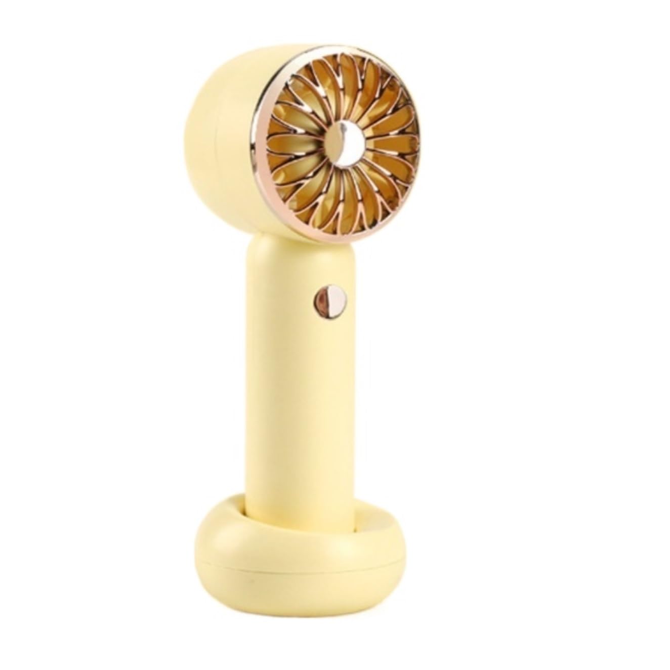 Ventilatore per Esterni Interni Ufficio Ventilatore Portatile Ventola di Raffreddamento 3 velocità del Vento USB Ricaricabile per Casa da Viaggio All'aperto(Yellow)