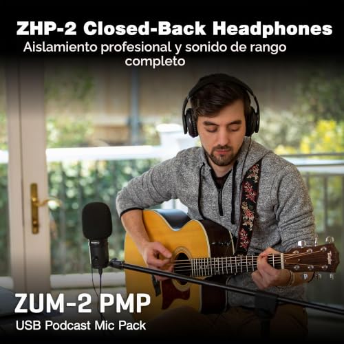 Podcast micrófono USB con cable trípode y auriculares para voz 4