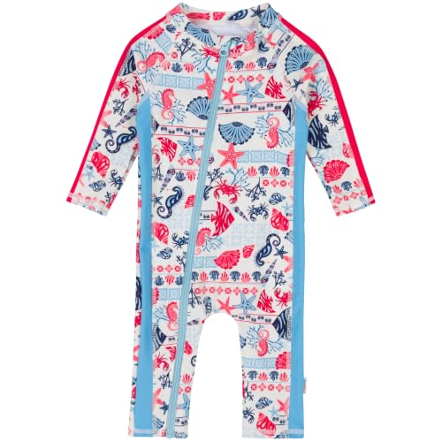 Image of SwimZip UPF50+ Boys Swim Shirt, Long Sleeve One Piece Kids Sunsuit