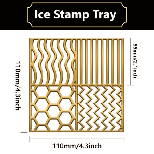 Sellos para cubos de hielo CRASPIRE estilo Honeycomb miniatura 2