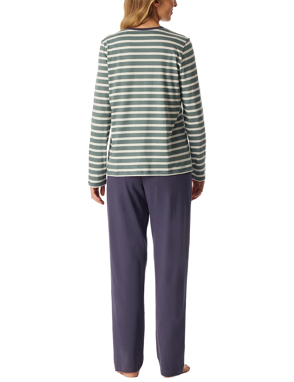 Schiesser Women's Long Cotton Pyjamas - Nightwear Pajama Set (Pack of 1)