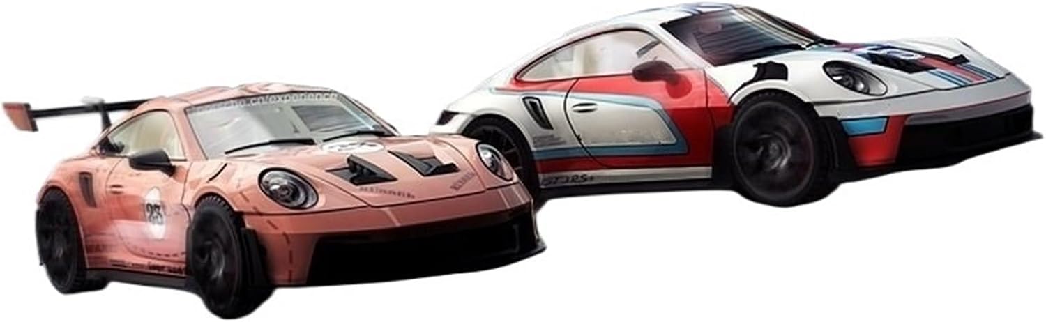 1:64 992 GT3 RS Pink Pig Simulation Alloy Car Model Regular Edition(Black Apple)