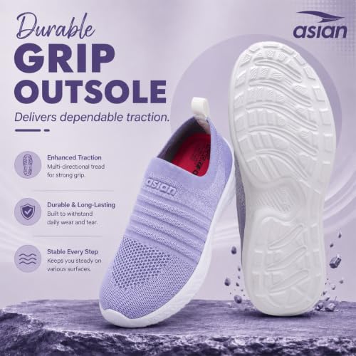 Image of ASIAN Breeze-05 Women's Walking Shoes | Stylish, Lightweight, Breathable Slip-Ons with Cushioned Comfort | Ideal Travel