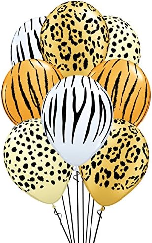 Qualatex Safari Assortment Biodegradable Latex Balloons, 11-Inches (24-Units)