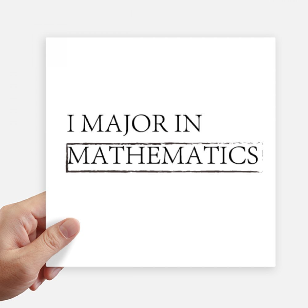 Autocollant citation mathématiques carré 20cm déco mur et valise multicolore x4