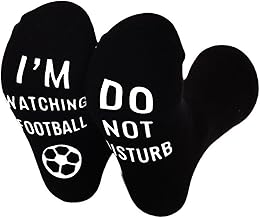 Funny Men's Socks, Fantasy Socks 6-11, Non-Slip Cotton, Football, Gift Man Birthday, for Dad Grandpa Boyfriend