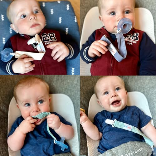 Image of ALVABABY Baby Pacifier Clips Paci Universal Holder Leash Pacifier Clip Binky Holder for Teether Soothie 8 Pack 8DP11A