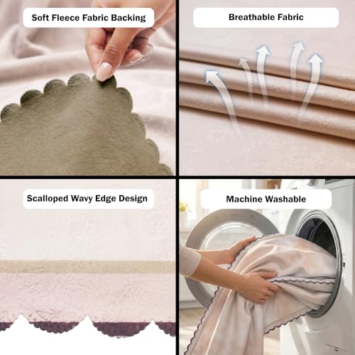 Image of Story@Home Sofa Cover 6 Seater Fully Covered | Sofa Covers 3 Seater and 2 Seater & Single Sofa Cover - 3+2+1 Sofa Set Cover Config | Sofa Mat with Sofa Back Covers & ArmRest Covers - Cotton Candy